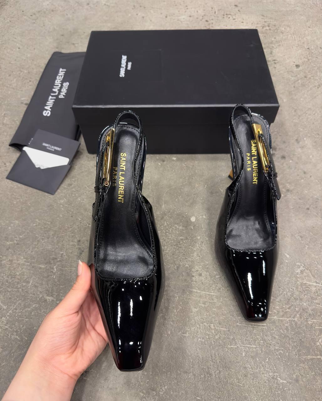 Saint Laurent Lee Arkadan Bağlamalı Topuklu Ayakkabı - Glimmer of Luxury