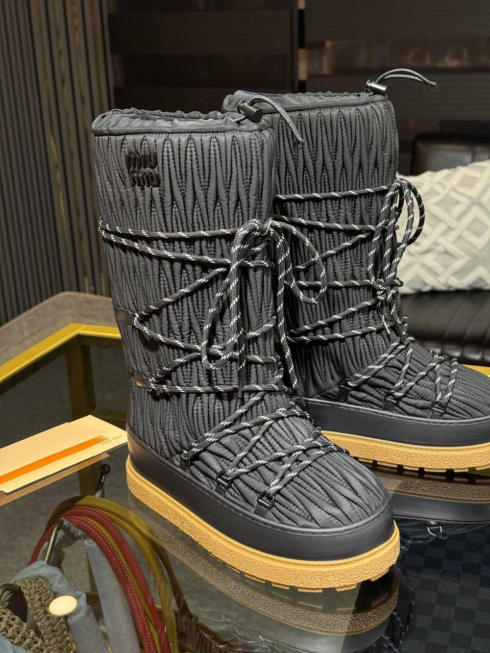 Miu Miu Uzun Kar Botu Siyah - Glimmer of Luxury