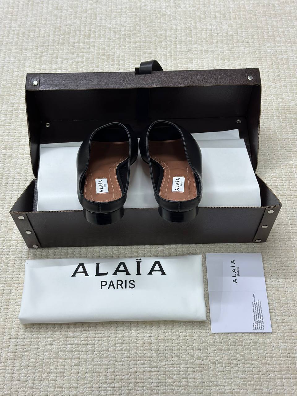 Alaia Spika Flat Calfskin Shoes