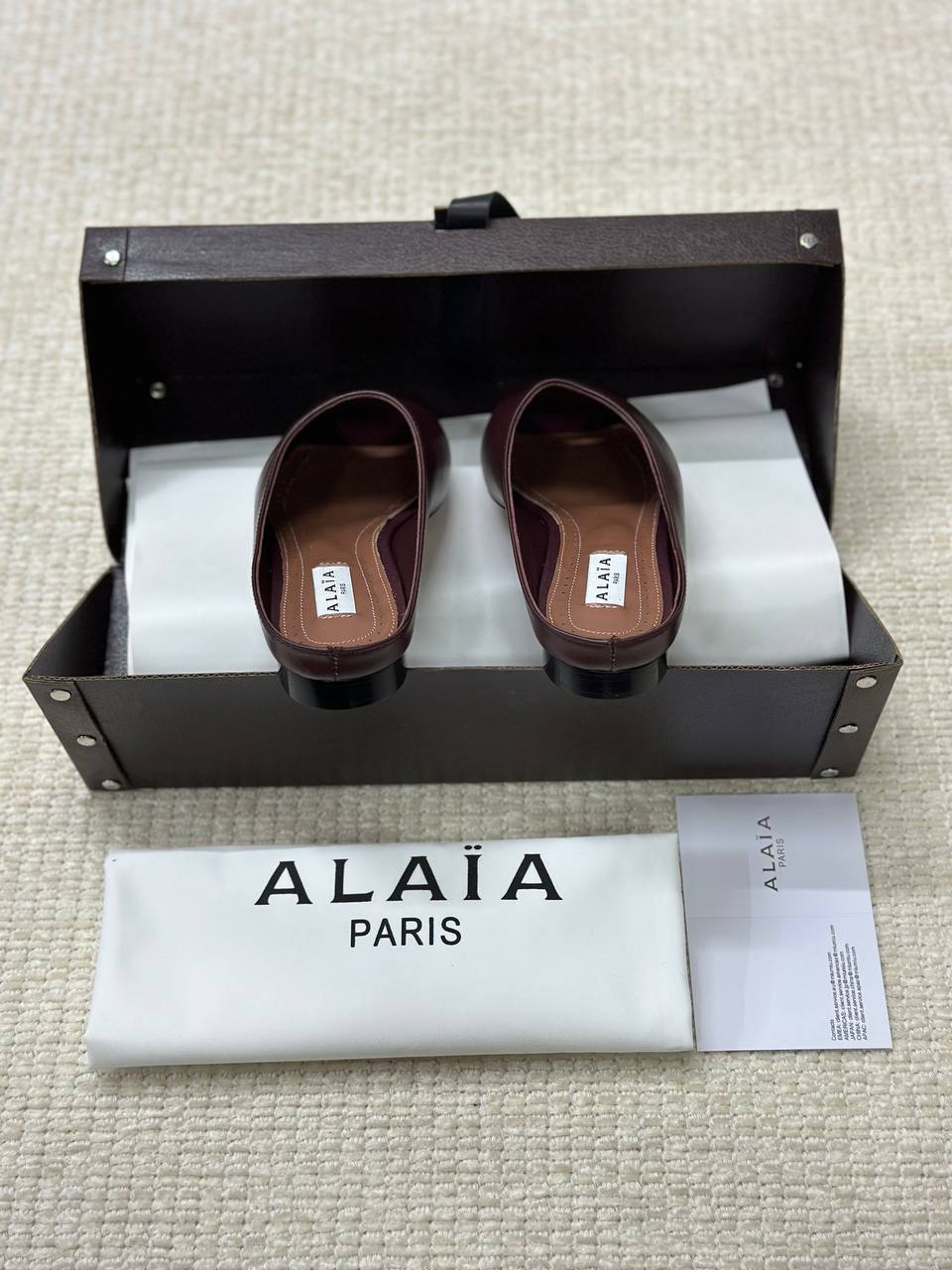 Alaia Spika Flat Calfskin Shoes