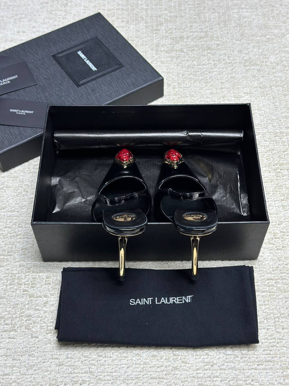 Ysl Loulou Slingback Patent Shoes