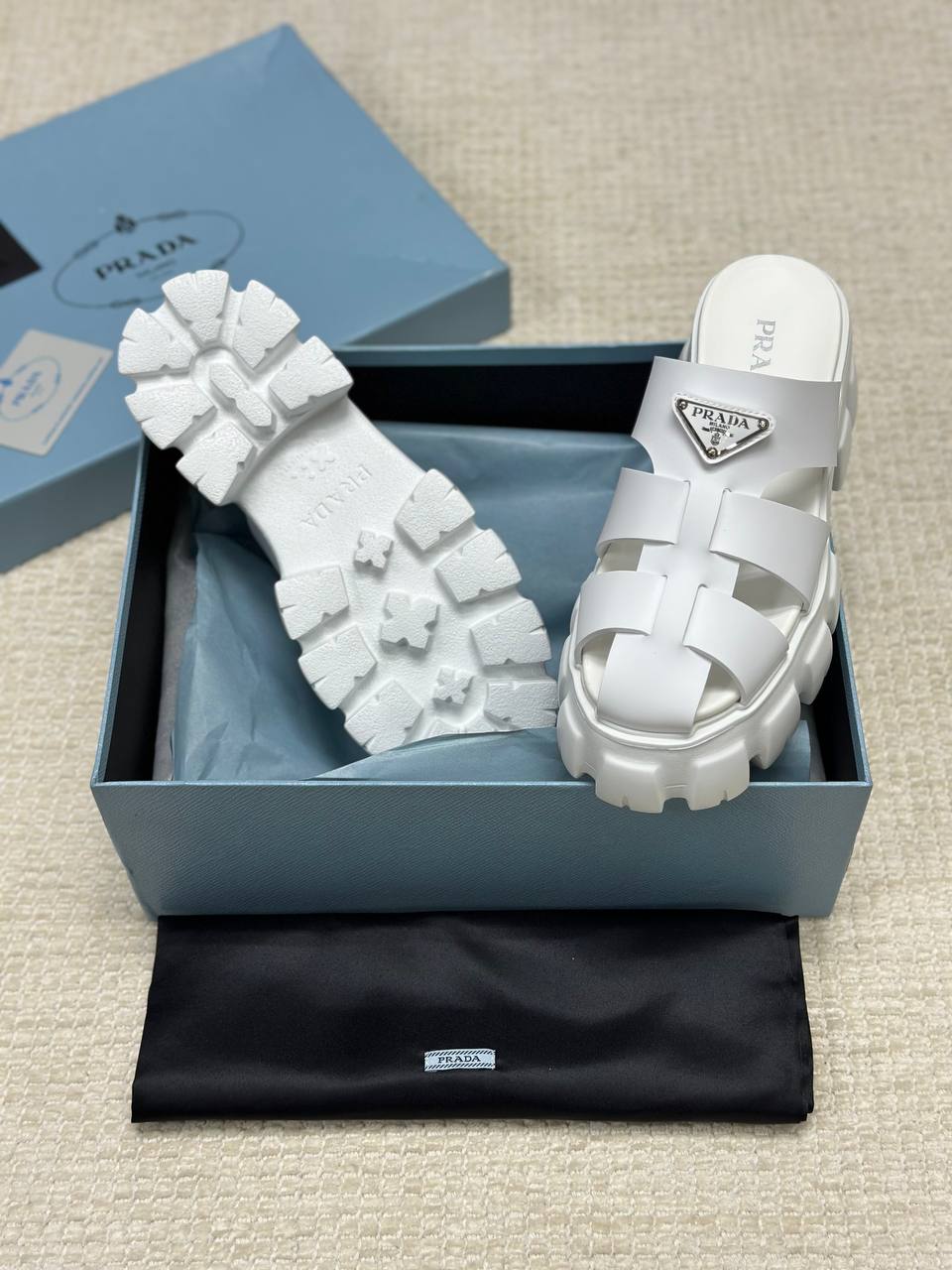 Prada Monolith Slippers