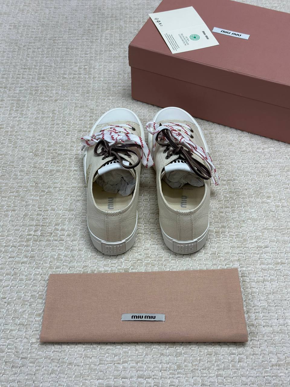 Miu Miu Washed Denim Sneakers