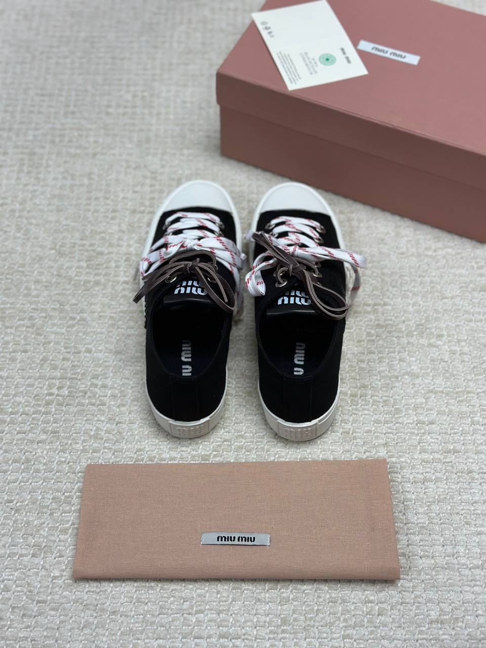 Miu Miu Washed Denim Sneakers