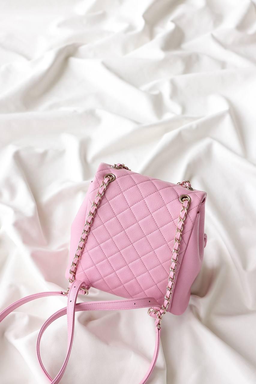 Chanel Matrasse Caviar S Zincirli Sırt Çantası Pembe G AS3787 - Glimmer of Luxury