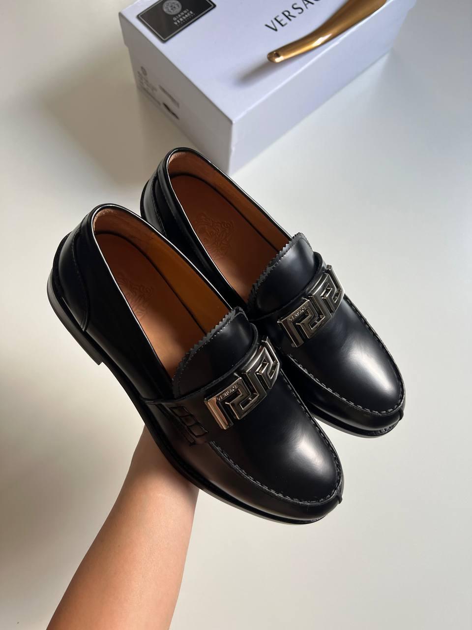 Versace Siyah Erkek Deri Loafer - Glimmer of Luxury