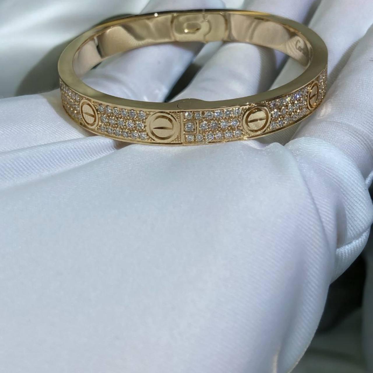 Cartier Love Pırlanta Bileklik, Beden 17 - Glimmer of Luxury