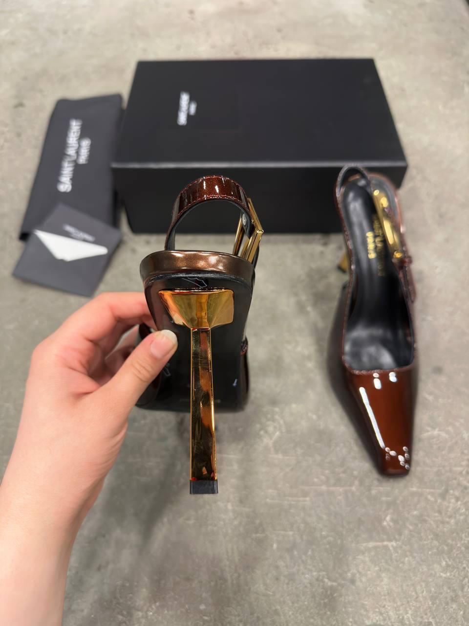 Saint Laurent Lee Arkadan Bağlamalı Topuklu Ayakkabı - Glimmer of Luxury