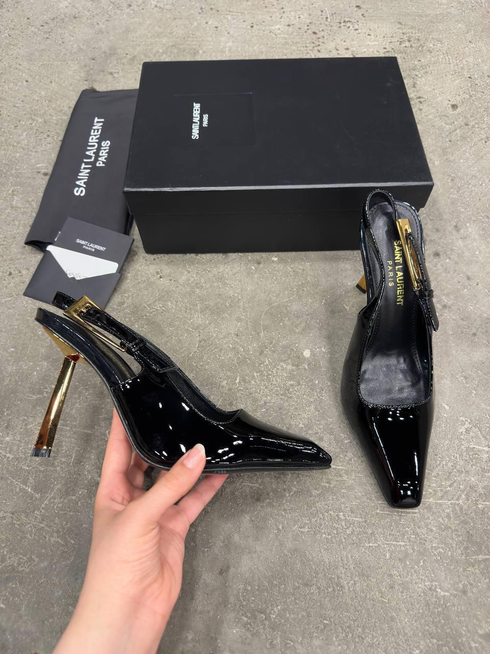 Saint Laurent Lee Arkadan Bağlamalı Topuklu Ayakkabı - Glimmer of Luxury