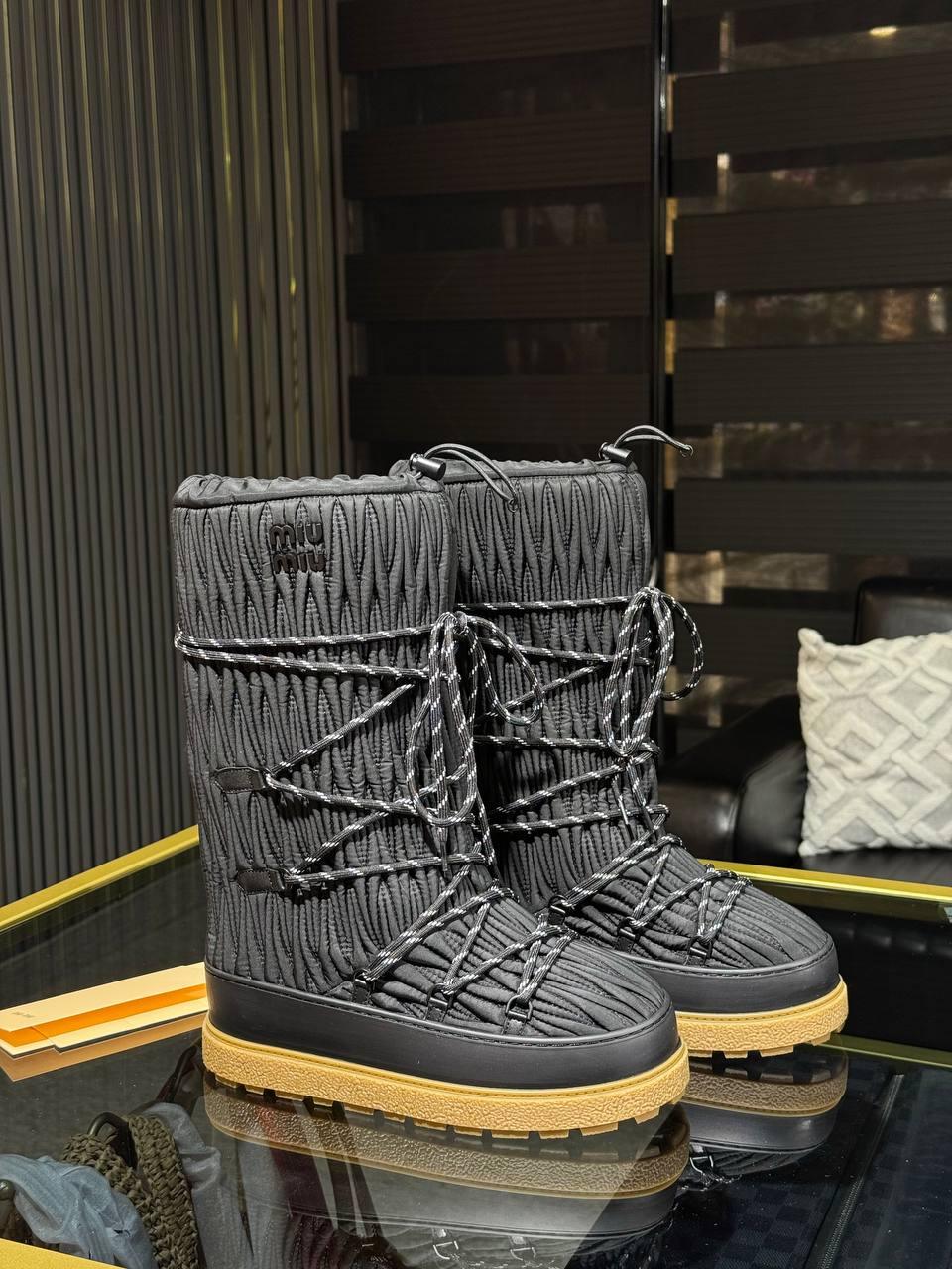 Miu Miu Uzun Kar Botu Siyah - Glimmer of Luxury