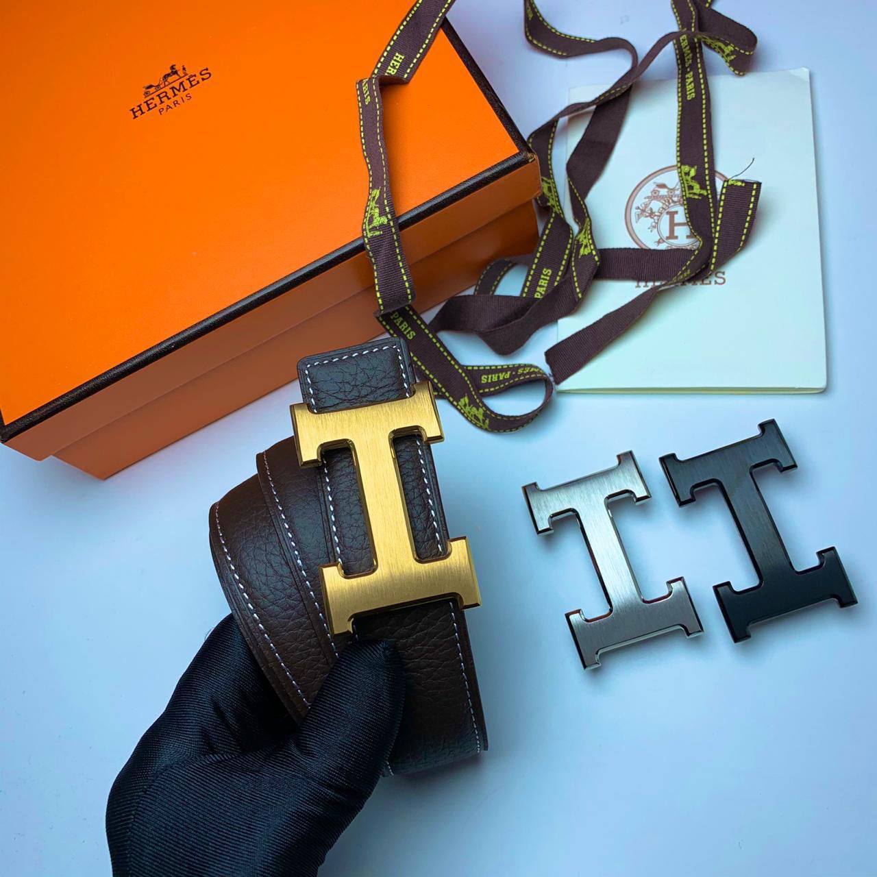 Hermes Çift Taraflı Deri Bel Kemeri - Glimmer of Luxury
