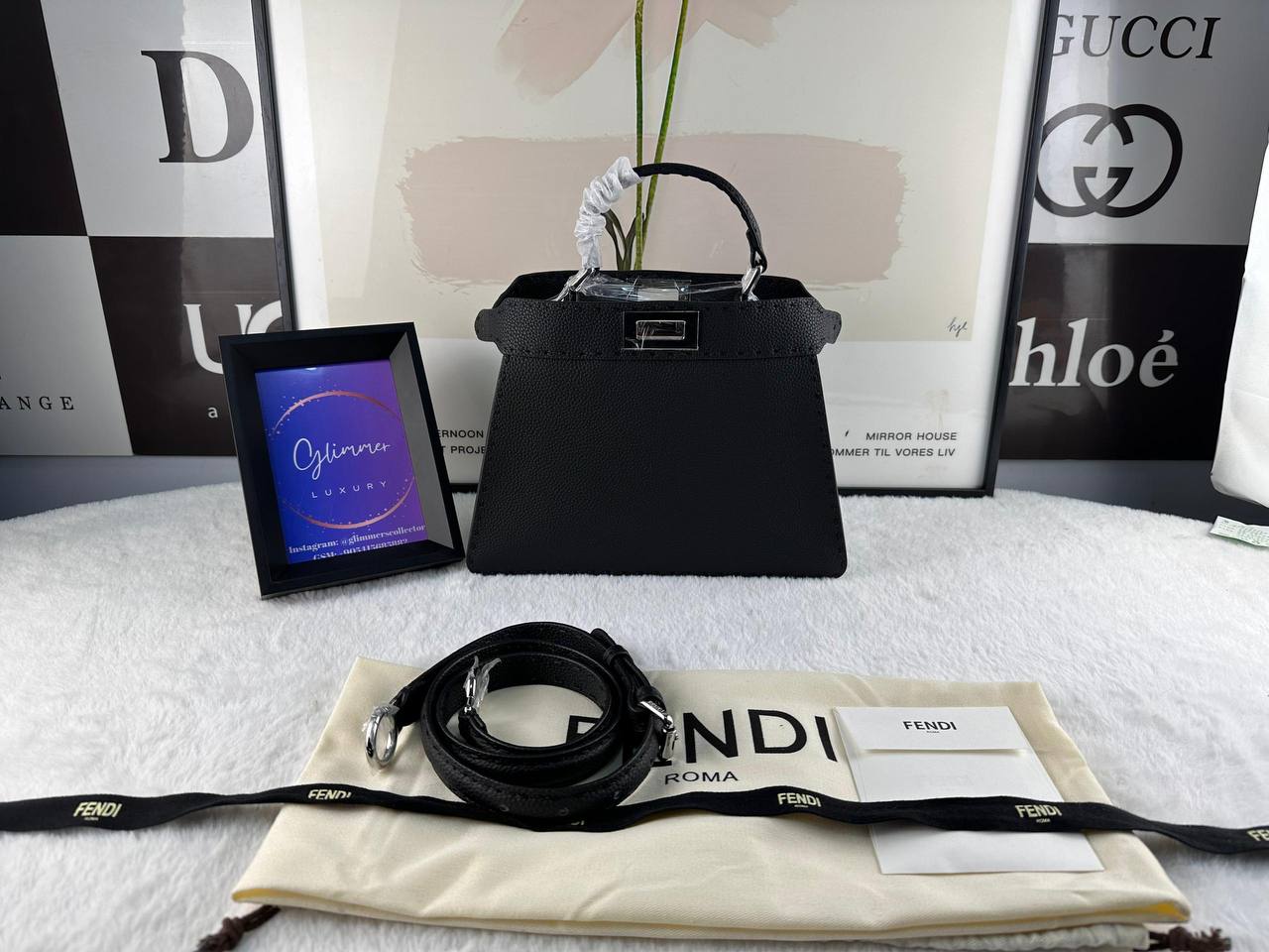 Fendi Peekaboo Mini ISeeU - Egzotik Detaylara Sahip Selleria Çanta - Glimmer of Luxury