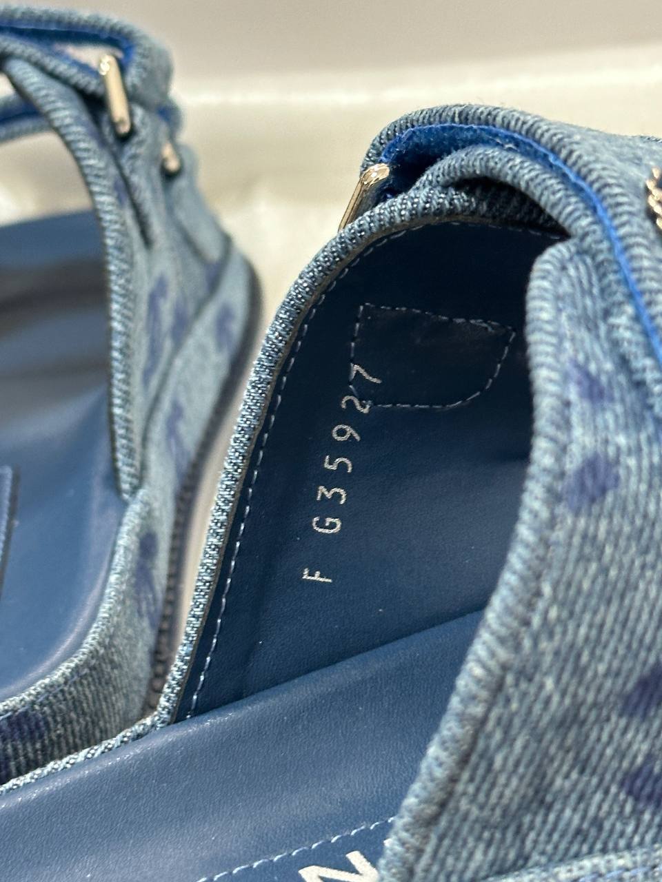 Chanel Black Fishnet and Leather Dad Sandals