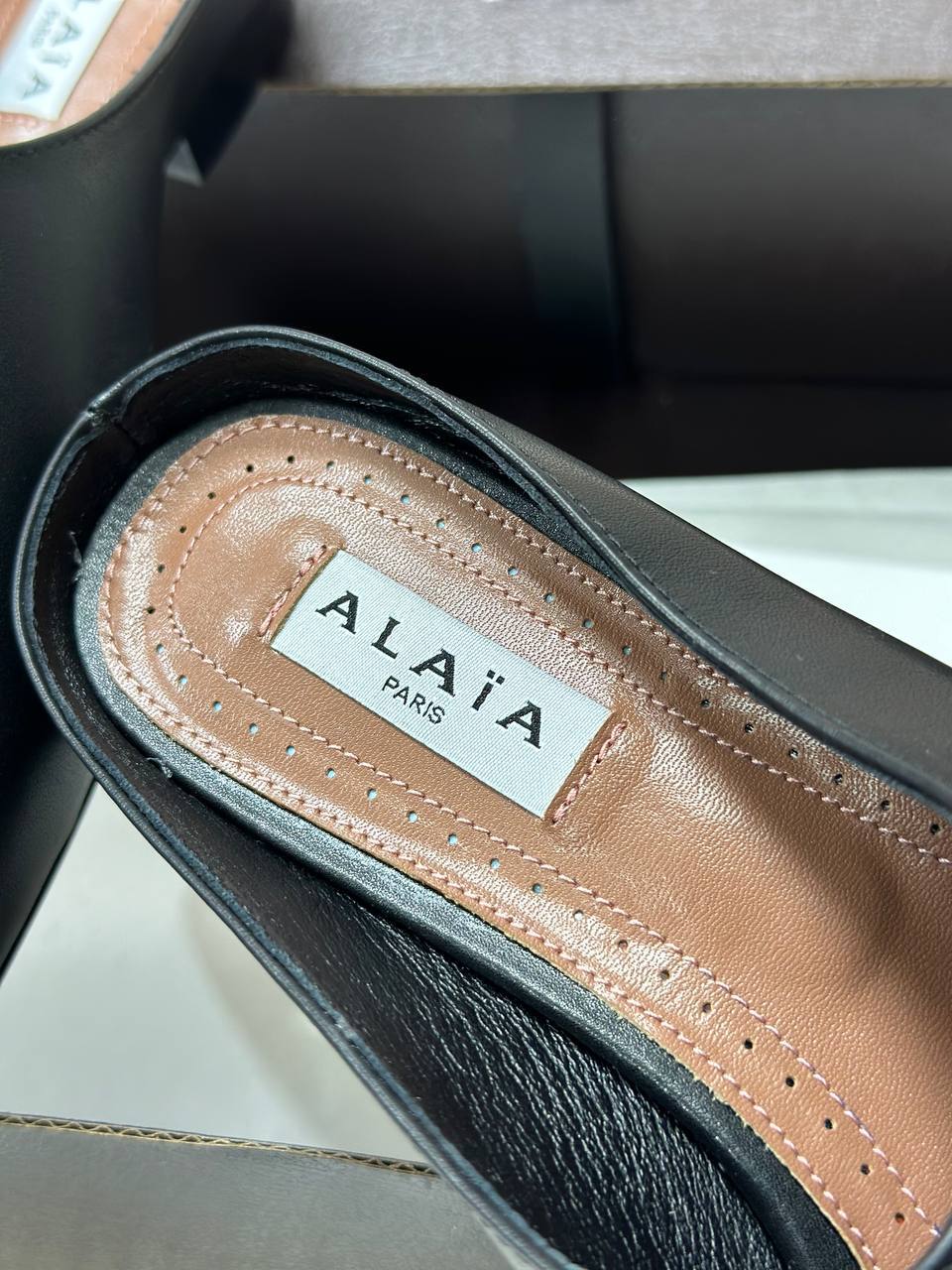 Alaia Spika Flat Calfskin Shoes