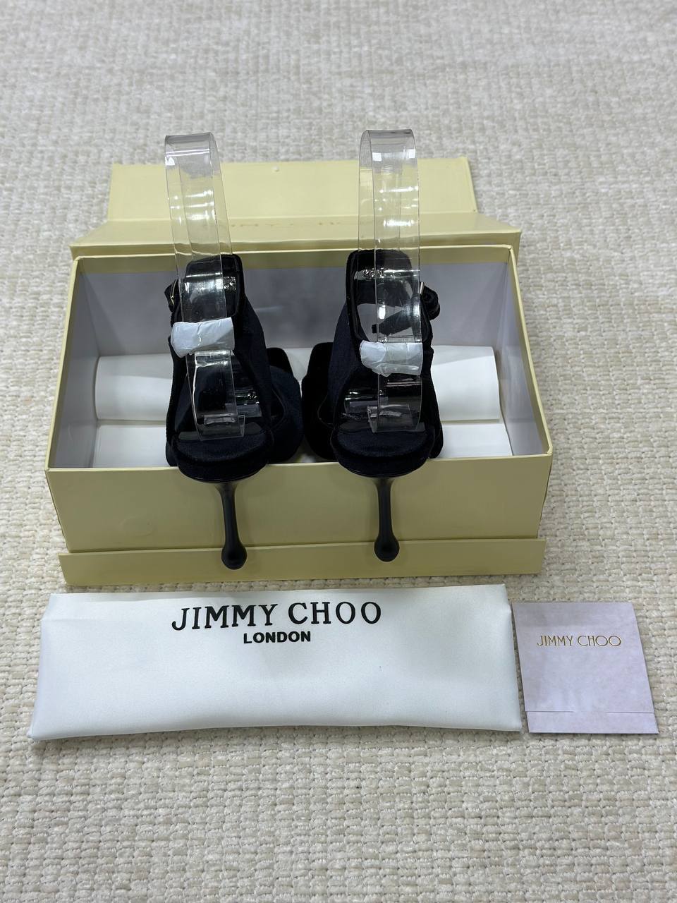 Jimmy Choo Orb 95 Velvet Sandals