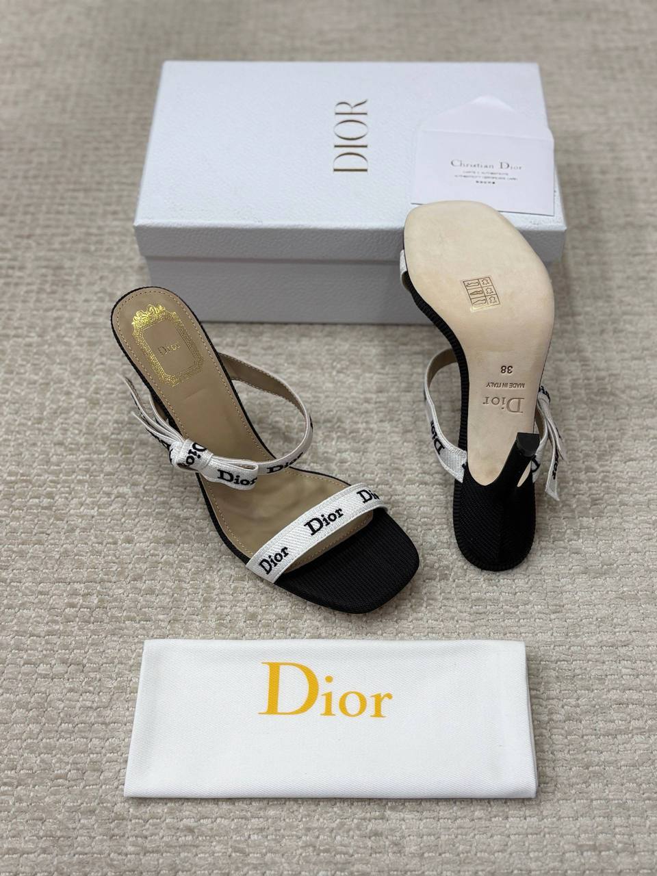 Christian Dior Sandals Gem Fabric