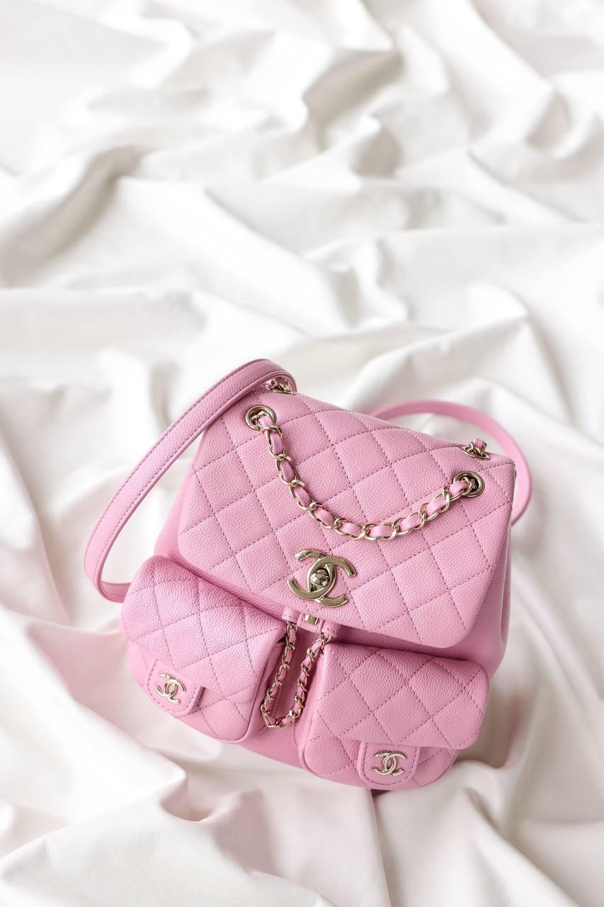 Chanel Matrasse Caviar S Zincirli Sırt Çantası Pembe G AS3787 - Glimmer of Luxury