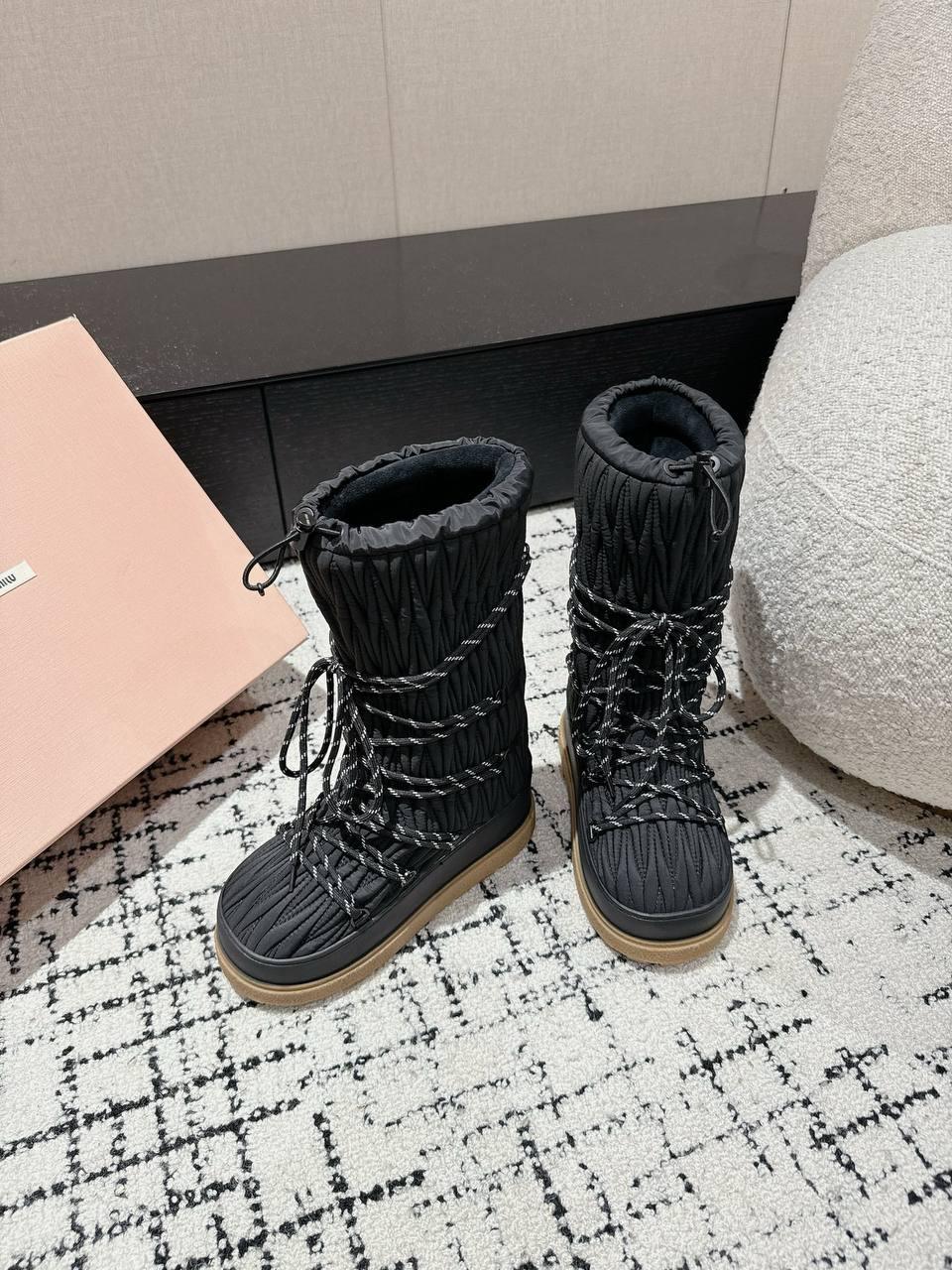 Miu Miu Uzun Kar Botu Siyah - Glimmer of Luxury