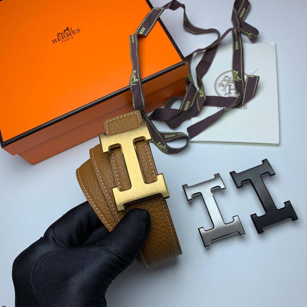 Hermes Çift Taraflı Deri Bel Kemeri - Glimmer of Luxury