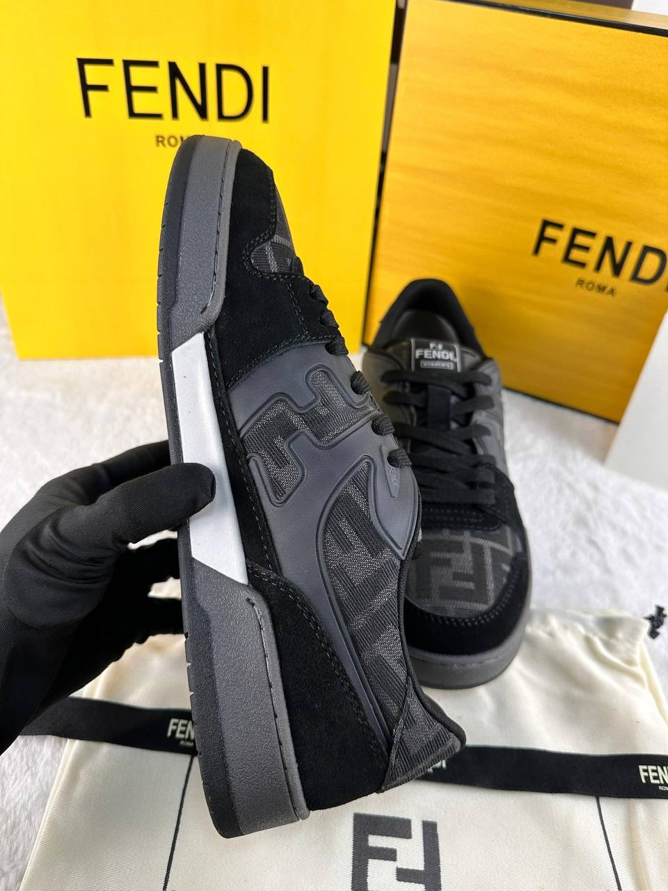 Fendi FF Erkek Match Sneaker - Glimmer of Luxury