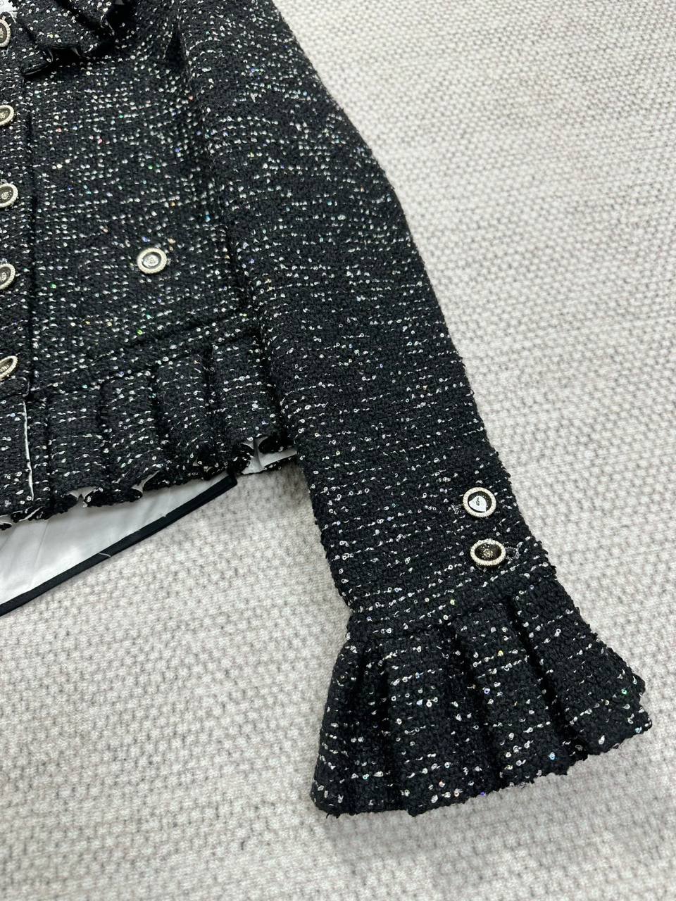 Chanel 25 Plaid Pattern Tweed Jacket