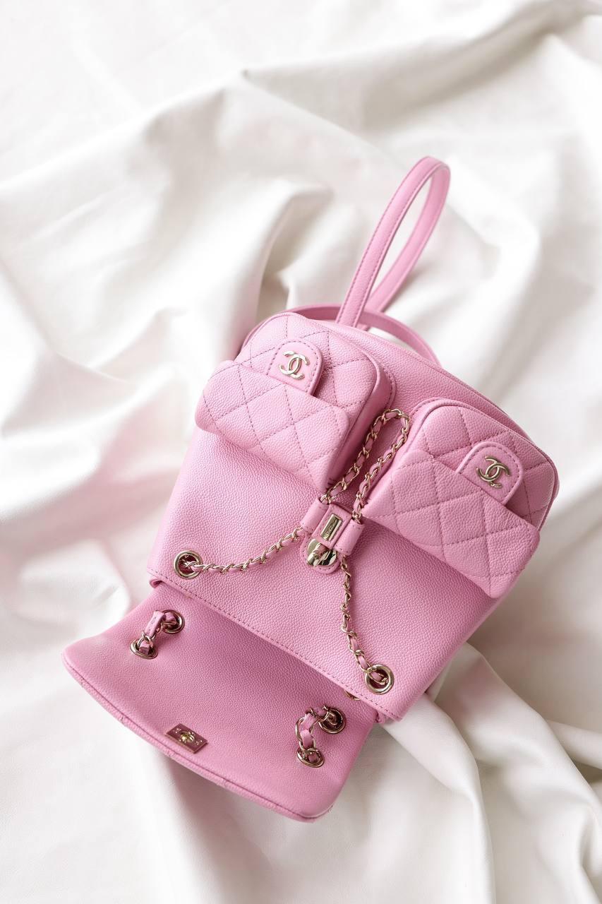 Chanel Matrasse Caviar S Zincirli Sırt Çantası Pembe G AS3787 - Glimmer of Luxury