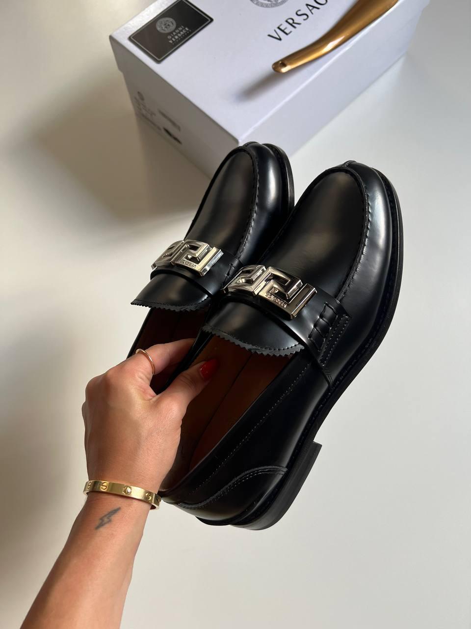 Versace Siyah Erkek Deri Loafer - Glimmer of Luxury