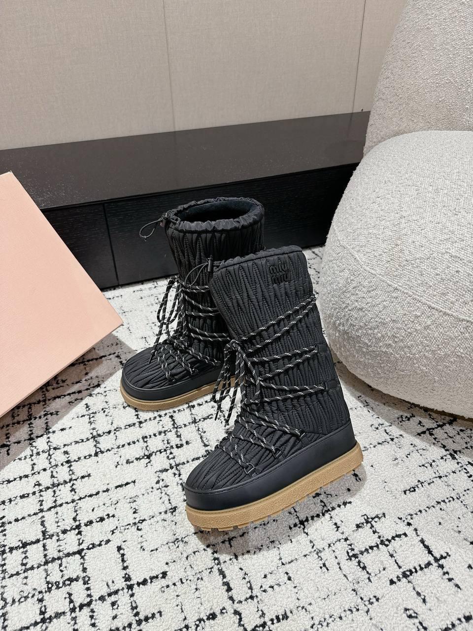 Miu Miu Uzun Kar Botu Siyah - Glimmer of Luxury