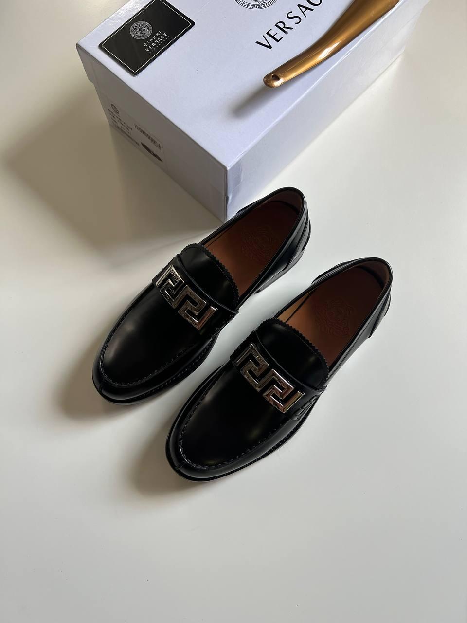Versace Siyah Erkek Deri Loafer - Glimmer of Luxury