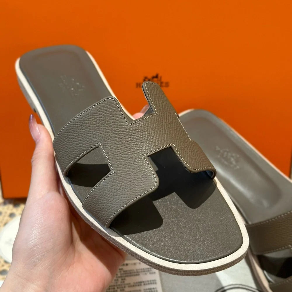 Hermès Oran Sandals Etoupe Epsom Leather