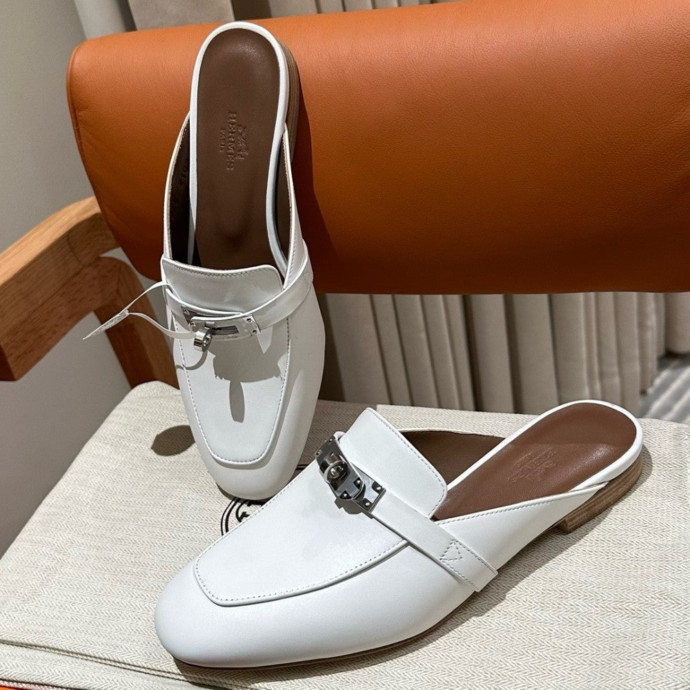 Hermès Oran Sandals Gray Argent